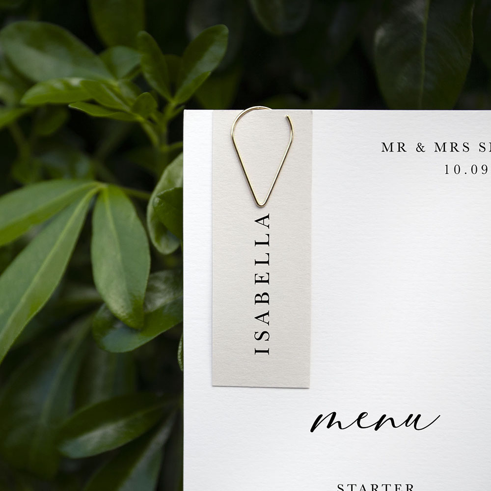 Tag Wedding Menus 'Calligraphy 3' Name Tags Bespoke